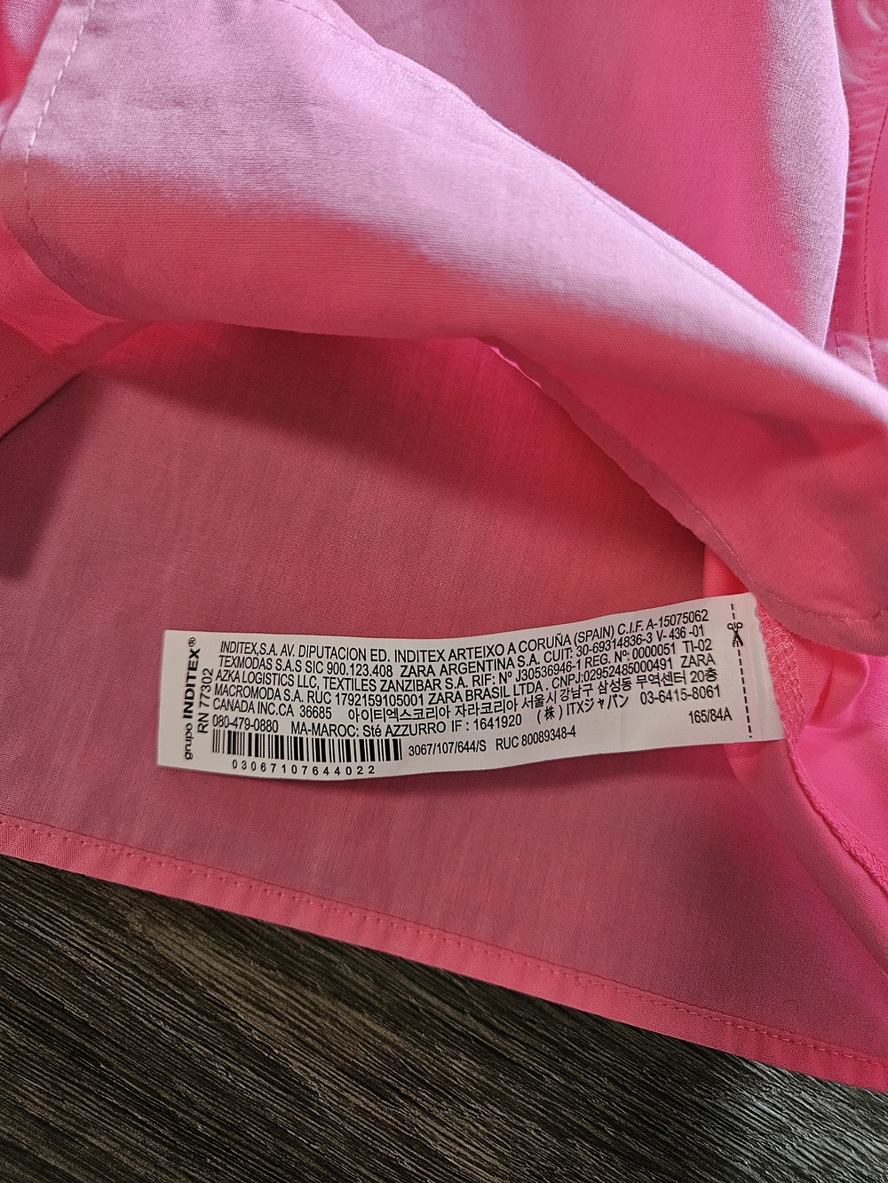 Zara Hot Pink Cropped Poplin Button Down Top - Picture 8 of 10